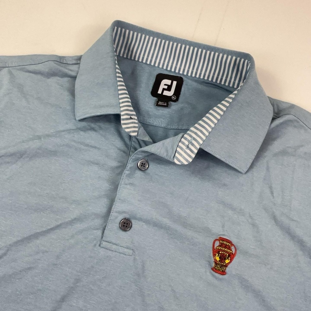 FootJoy Golf Polo Shirt Mens XL Blue Tour Short Sleeve Naples National